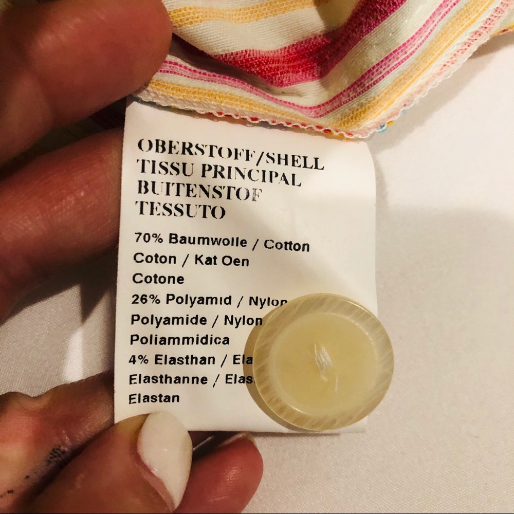 Multi- Colored Striped Button Down Jacket - image 3